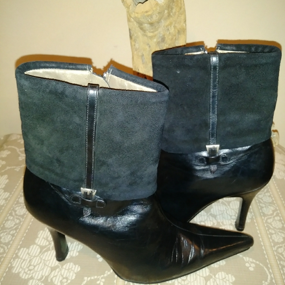 Studio Moda, Prato Black Leather/Suede Boot (6)